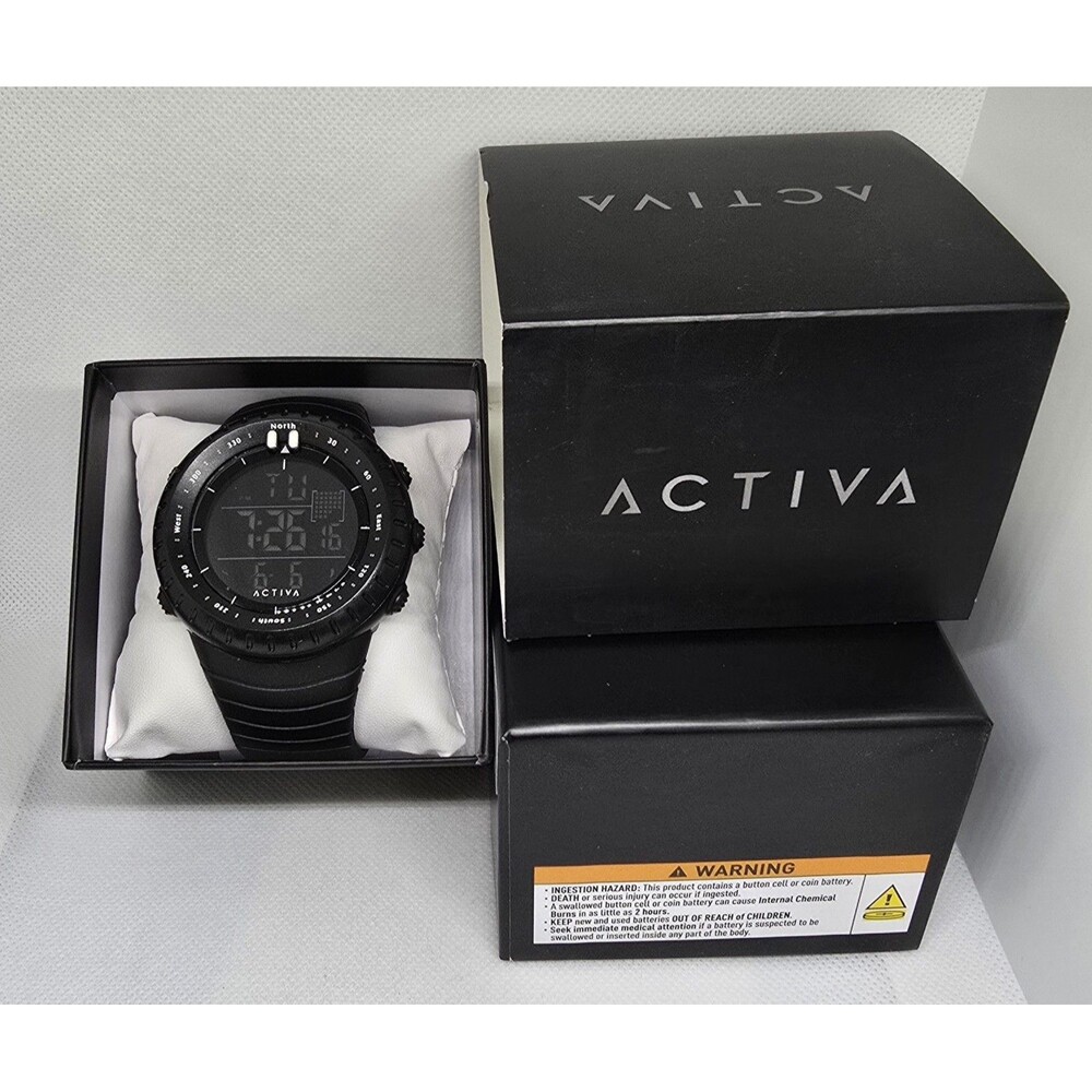 Activa Odyssey X Invicta Men's Digital Watch 53mm All Black ACW1237-001 - Picture 3 of 6